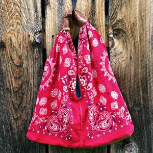 Vintage Bandana Hobo Bag